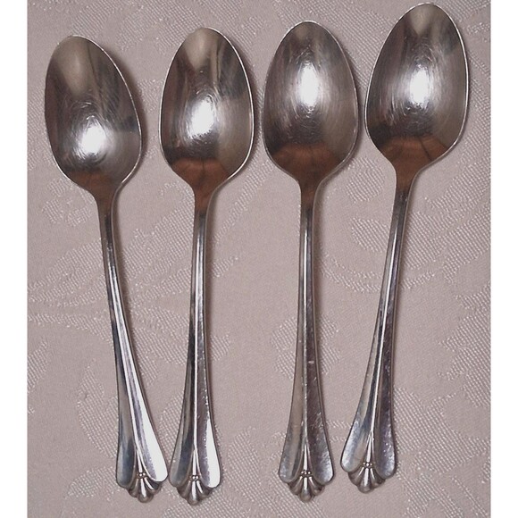 Oneida Community Royal Flute Place Oval Soup Spoons Stainless Steel - Picture 1 of 4
